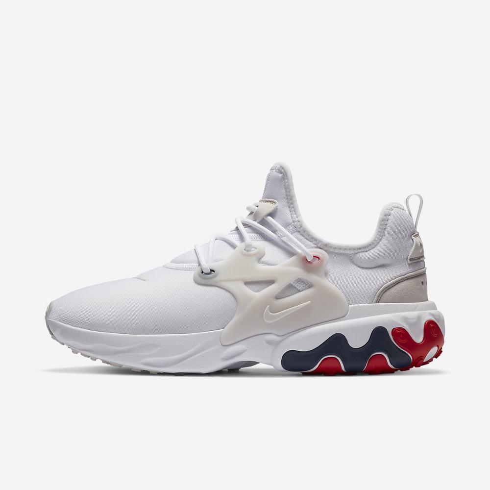 Sneakers Nike React Presto Blanche 4153-267 White/Midnight Navy/University Red/Vast Grey Homme | FXD-49537321